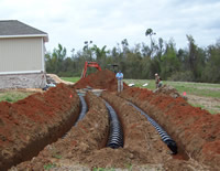 Picuture of septic tank drain field